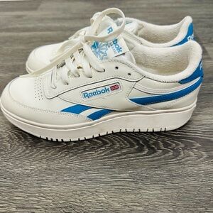 Reebok Women’s Club C Double Revenge Blue and white Shoes Size 9